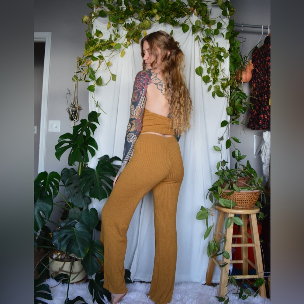 Mustard free people set only worn once